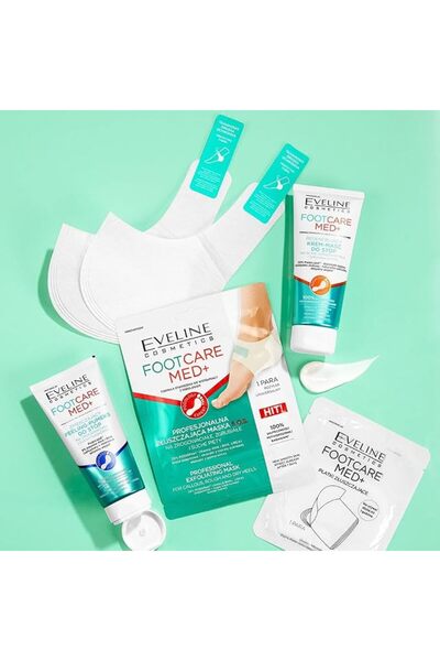 Eveline Cosmetics قناع تقشير القدمين للعناية بالكعب من ميد+ بروفيشنال