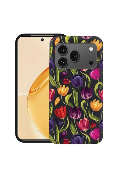 bestcase ®   TPU ултра тънък калъф за Honor 600 Pro, Флорален - десен с лалет...