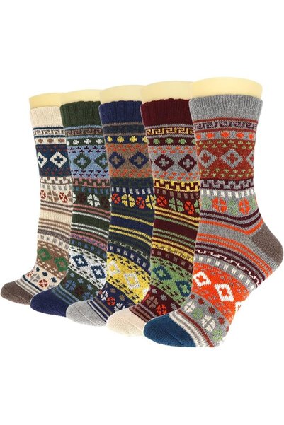 GENERAL YZKKE 3Pack Mens Super Thick Wool Warm Socks - Soft Comfort Casual Cr...