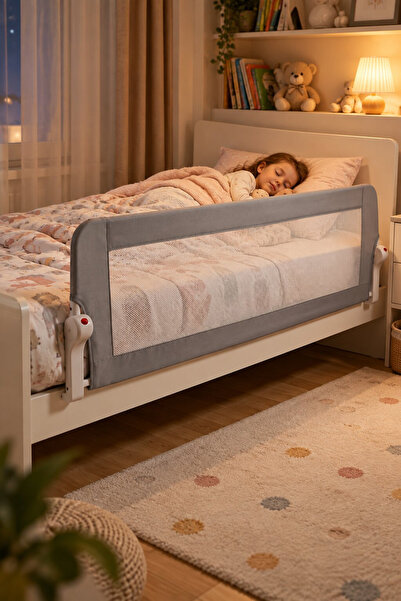 Baby Home 150 CM GRİ Bebek Güvenlik Yatak Bariyeri 150cm