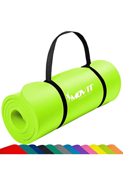 MOVIT Saltea de yoga cu grosimea de 10/15 mm 190 x 100 x 1,5 cm / Verde deschis