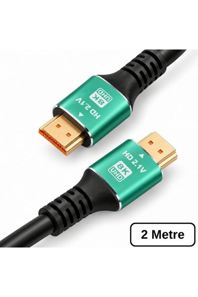 Alfais 6122 Hdmi 2.1 8K Ultra Hd Kablo 2 Metre 48Gbps 4K 120Hz Altın Uçlu Kab...