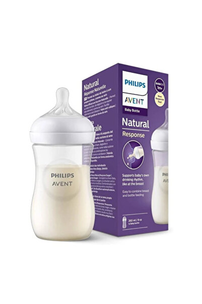Philips Avent رضاعة أفنت ناتشورال ريسبونس للأطفال، 260 مل (بدون رسومات)