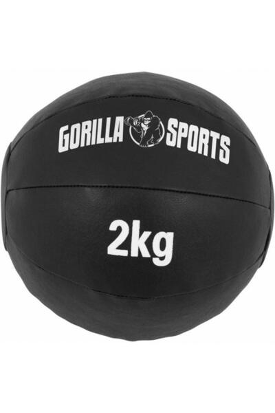 Gorilla Sports Minge medicală Wall Ball din piele sintetică 1 - 10 kg 2 kg