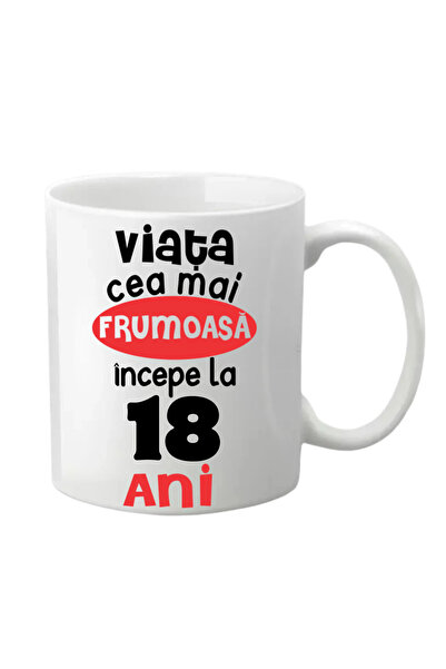 INOVATIX Cana personalizata - 18 ani, viata cea mai frumoasa incepe la..., al...