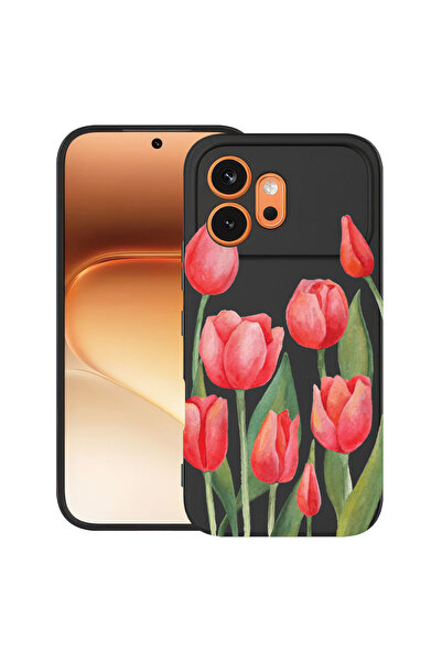 bestcase ®   Θήκη TPU Υπέρλεπτη για Honor 600, Κόκκινες Τουλίπες, 3159987 B 633