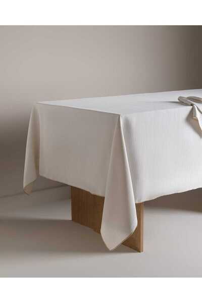 Madame Coco Adenya Sepeti Nostang Tablecloth - Ecru - 145X145 cm