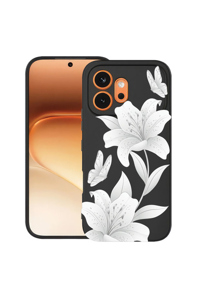 bestcase ®   TPU ултра тънък калъф за Honor 600, Флорален - Елегантен бял лот...