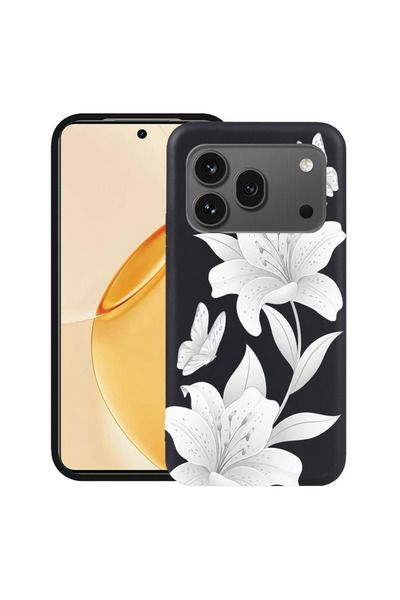bestcase ®   TPU ултра тънък калъф за Honor 600 Pro, Флорален - Елегантен бял...