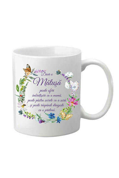 INOVATIX Personalized mug - Only an Aunt can give hugs like a mother, white, ...