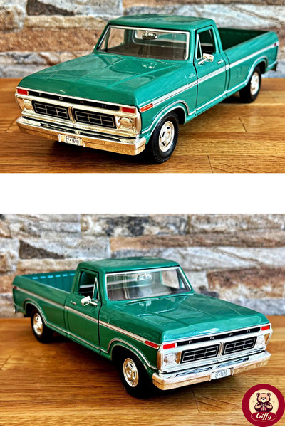 giffy Oyuncak 1977 Ford F-150 Custom 1:24 Die-Cast Metal Model Araba 23 cm Aç...
