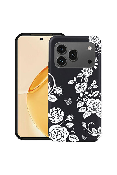 bestcase ®   TPU Ултра тънък калъф за Honor 600 Pro, Флорален - Черна роза, 3...