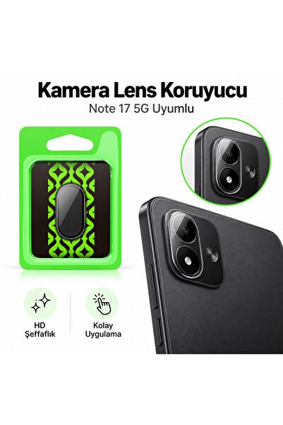 Nezih Case Redmi Note 17 Pro 5G ile Uyumlu Kamera Lens Koruyucu