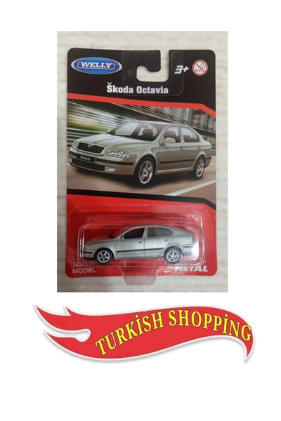 WELLY 1:64 Ölçek Metal Skoda Octavia