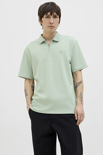 Jack & Jones Jack&Jones Men's Polo Neck T-Shirt 12286330 Aqua Gray