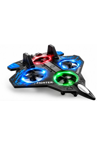 LILY Avion de jucărie RC Starfighter 2.4 GHz Giroscop 4 Motoare Lumini LED 3 ...