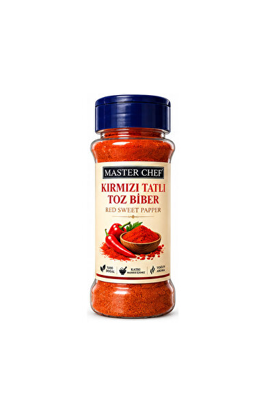 MASTER CHEF Kırmızı Tatlı Toz Biber 90 gr Öğütülmüş Tatlı Biber Baharatı