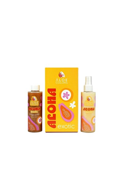 ALOE COLORS Aloha Εξωτικό Σετ (Ξηρό Έλαιο 150ml & Λάδι σε Μορφή Ατμού 150ml)