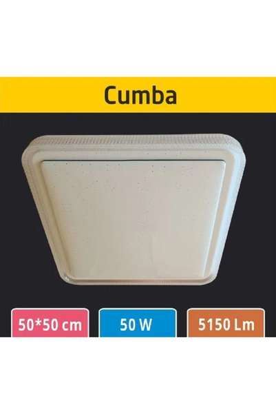 led evim akıllı aydınlatma çözümleri 50x50 Dekoratif 54w Sıva Üstü Led Armatür Tavan Armatür Cumba