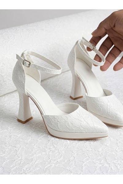 moda16hv High Heeled Platform Back Buckle Evening Dress Bridal and Engagement...