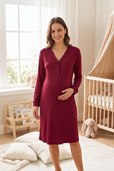 Miss Dünya Lissa Mireya front buttoned nursing friendly maternity and postpar...
