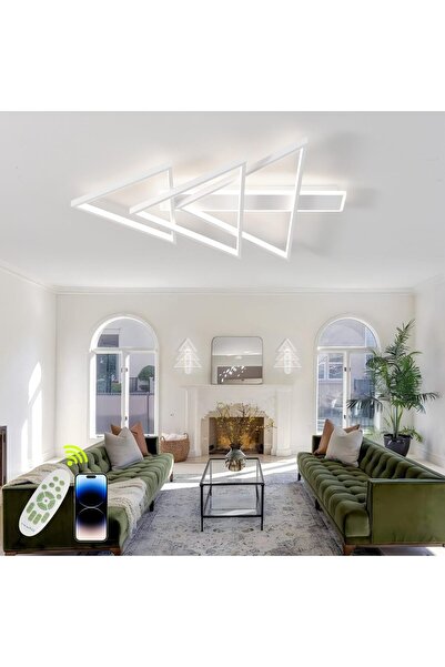 OtherMax Lampă de tavan LED Design Brad Reglabilă Modernă Albă — iluminat liv...