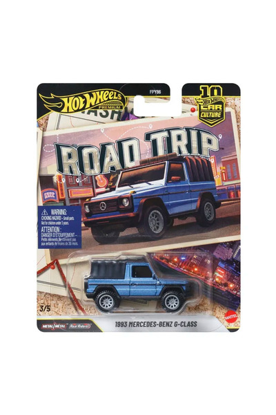HOT WHEELS Cultură auto, Mercedes-Benz G-Class 1993, mașină, scară 1:64, JKF38