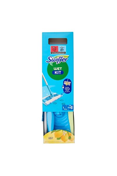 Swiffer Σκούπα με υγρά πανιά, συλλέκτης σκόνης 6 λεμόνια
