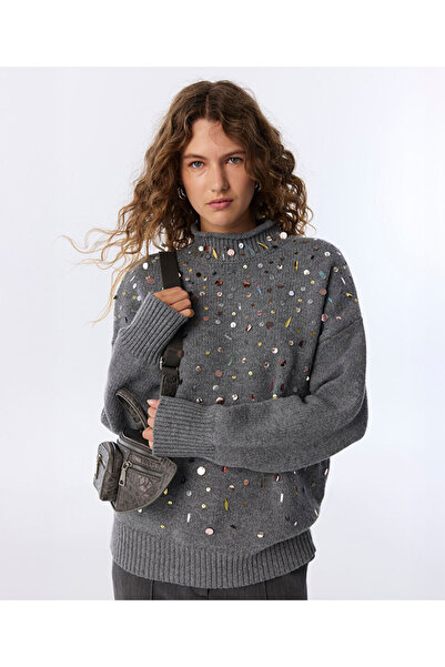 Twist KARMA PAYETLİ OVERSIZE KAZAK