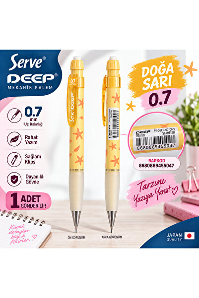 Serve Deep Doğa Serisi 0.7 mm Versatil Mekanik Uçlu Kalem – Renk Seçenekli – ...
