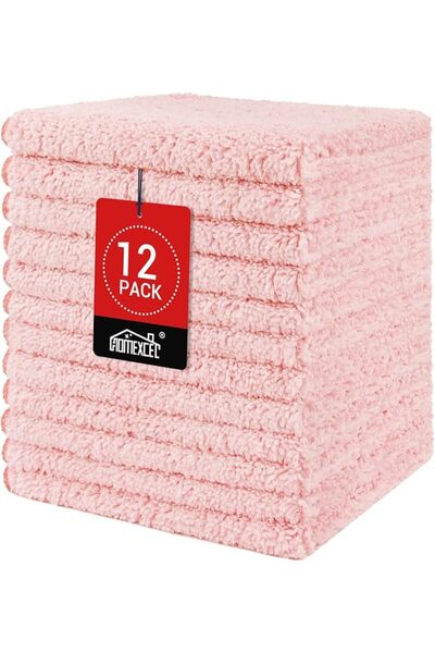 HOMEXCEL Microfiber Washcloths 12 Pack, Highly Absorbent and Soft Face Towel,...