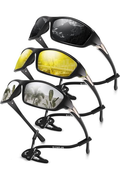 GENERAL Polarized Sports Wrap Around Sunglasses Men Fishing Running Golf
