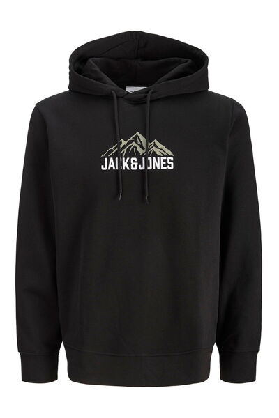 Jack & Jones Ανδρικό φούτερ με στάμπα στο στήθος και κουκούλα σε κανονική εφα...