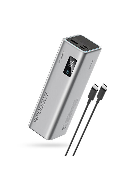 Cuktech External Battery, PB200, 20000mAh, 100W, Black / Gray