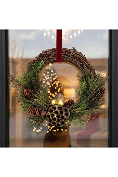 Ornament24 Coronita decorativa de Craciun, ornament festiv pentru usa si pere...