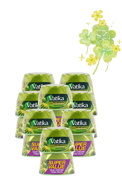 Vatika 8 قطع كريم تصفيف الشعر للتحكم في تساقط الشعر بالصبار والجرجير والزيتون...