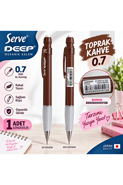 Serve Deep Toprak Serisi Versatil Mekanik Kalem 0.5 / 0.7 / 0.9 mm Renk Seçen...