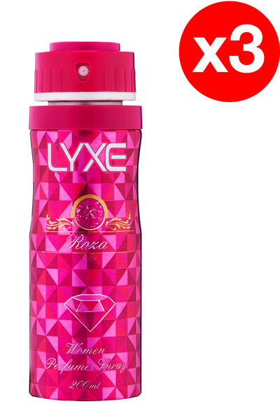 LYXE Roza Spray de parfum pentru femei 200 ml (Pachet de 3)