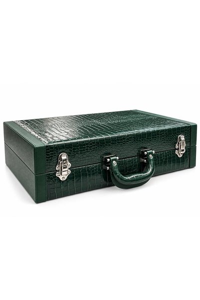 ROBERT TAYLOR Watch Case 48-Piece Pull-Up Leather Khaki
