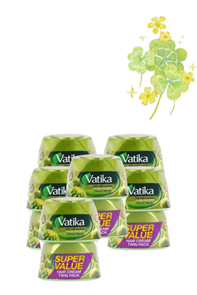 Vatika 6 قطع كريم تصفيف الشعر للتحكم في تساقط الشعر بالصبار والجرجير والزيتون...