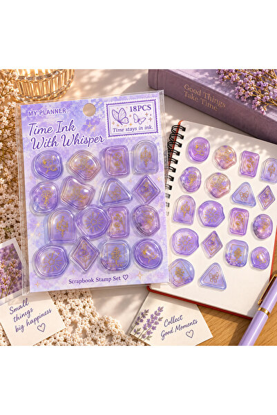 hediyeofisi Kabartmalı Vıntage Mühür Seti Bullet Journal Ajanda Damga Mühür