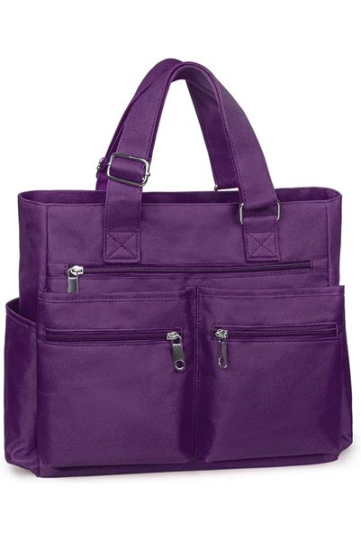 VOLGANIK ROCK Canvas Tote Bag Waterproof Nylon Multi Pocket Shoulder Bags Lap...