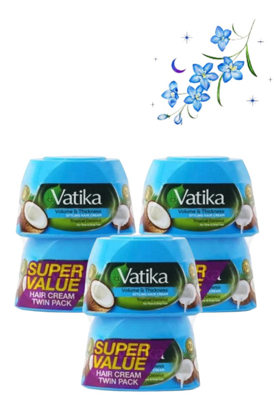 Vatika 3 قطع كريم تصفيف الشعر للحجم والكثافة بجوز الهند الاستوائي 140 مل عبوة...