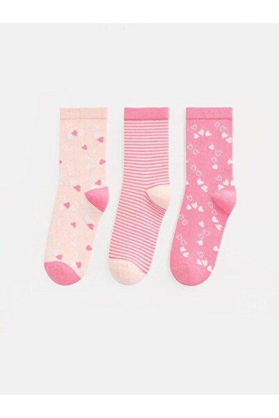 LC Waikiki 3-Piece Patterned Girls' Socks (W6)