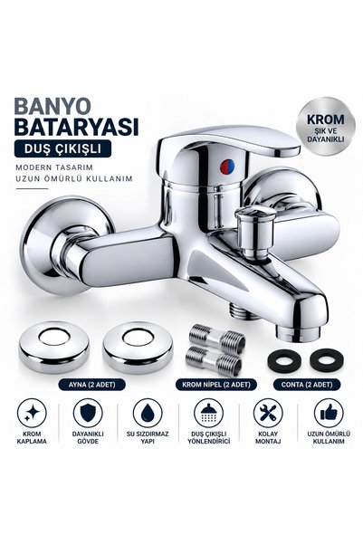 DESIPHON Pirinç Banyo Bataryası Paslanmaz Kararmaz –Duş Bataryası Banyo Musluğu