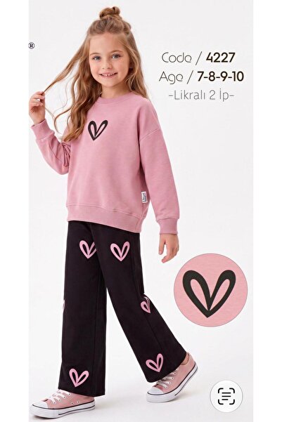 Lmn HEART PRINTED GIRL'S SET