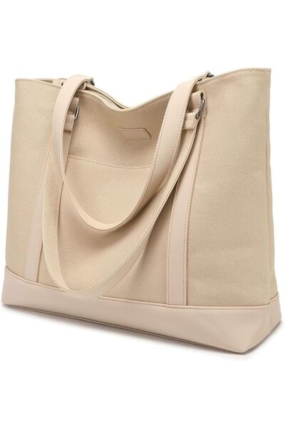 GENERAL Canvas Laptop Tote Work Bag for Women with 15.6 Inch Computer Compart...