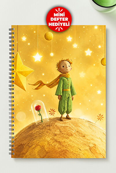 BLACKONECLASS The Little Prince Themed A5 Metal Spiral Unlined Cardboard Cove...