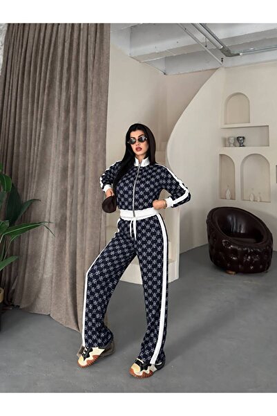 Lina Fashion Γυναικείο Τυπωμένο Σετ Φόρμας Δύο Τεμαχίων