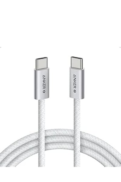 Anker Stuy كابل أنكر زولو من نوع USB C إلى USB C، كابل شحن سريع مضفر ومقاوم ل...